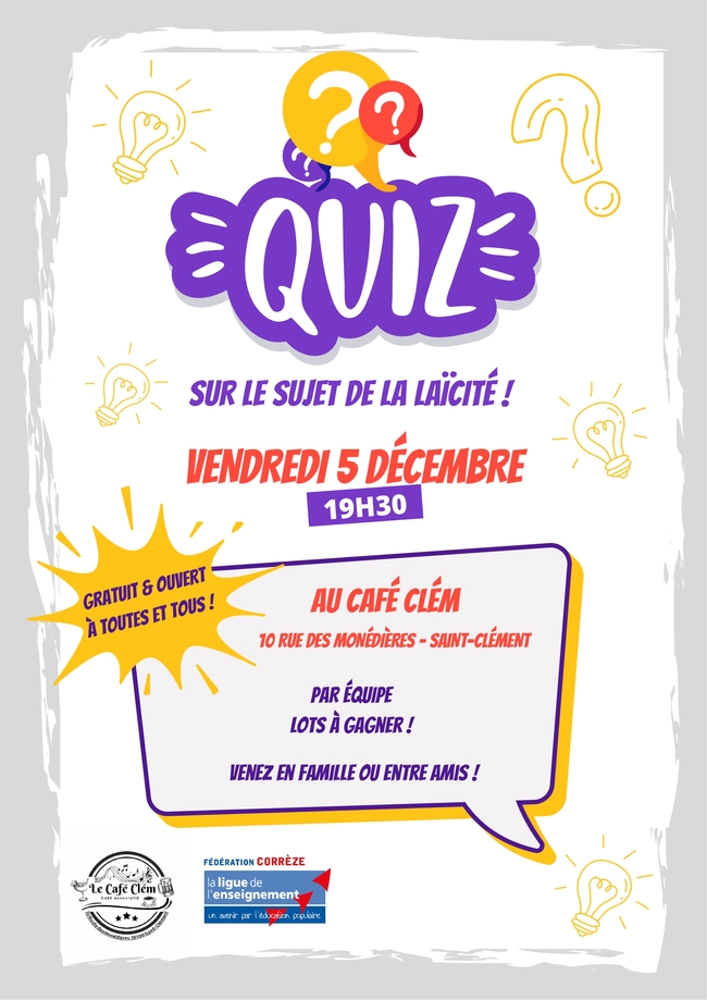 Affiche quiz 5 décembre
